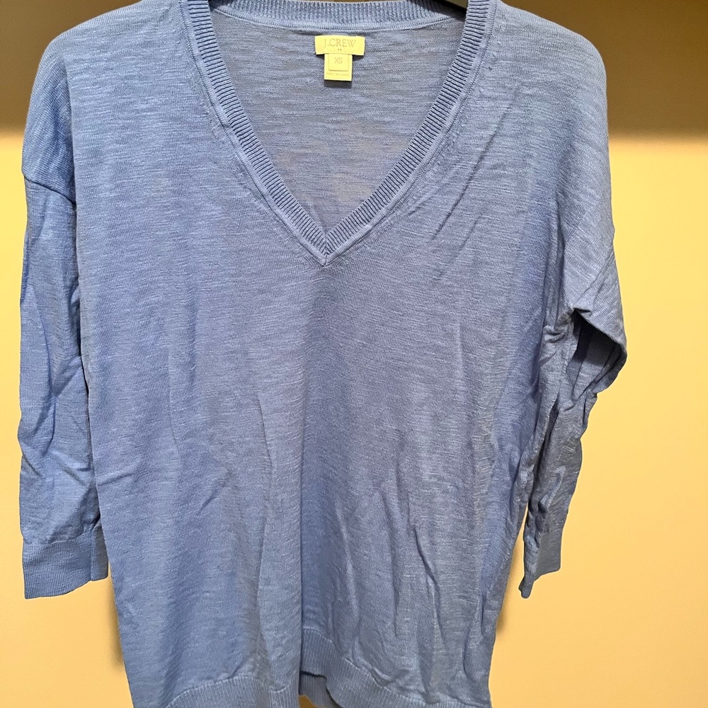 J.Crew Sky Blue Knit Top